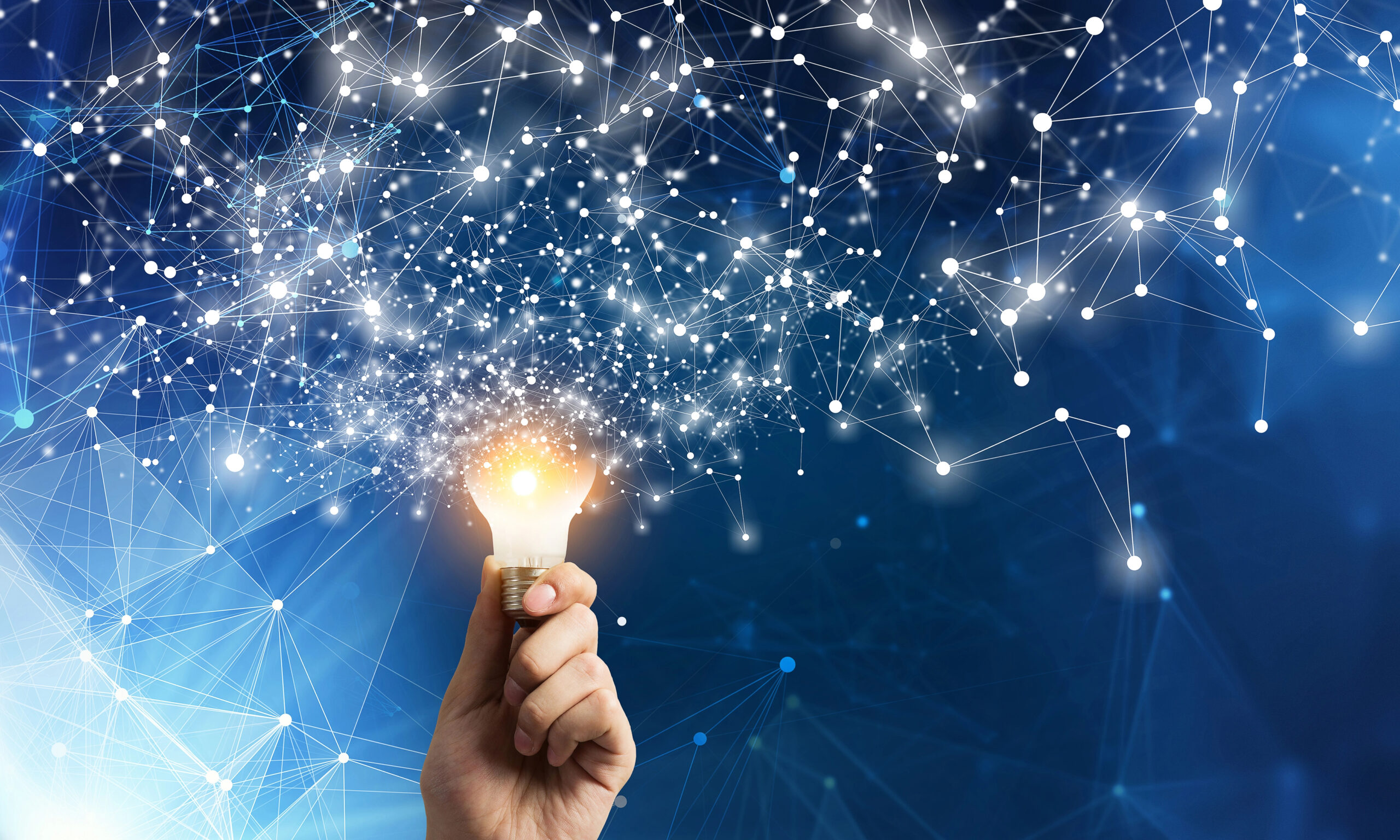 light bulb and star constellations